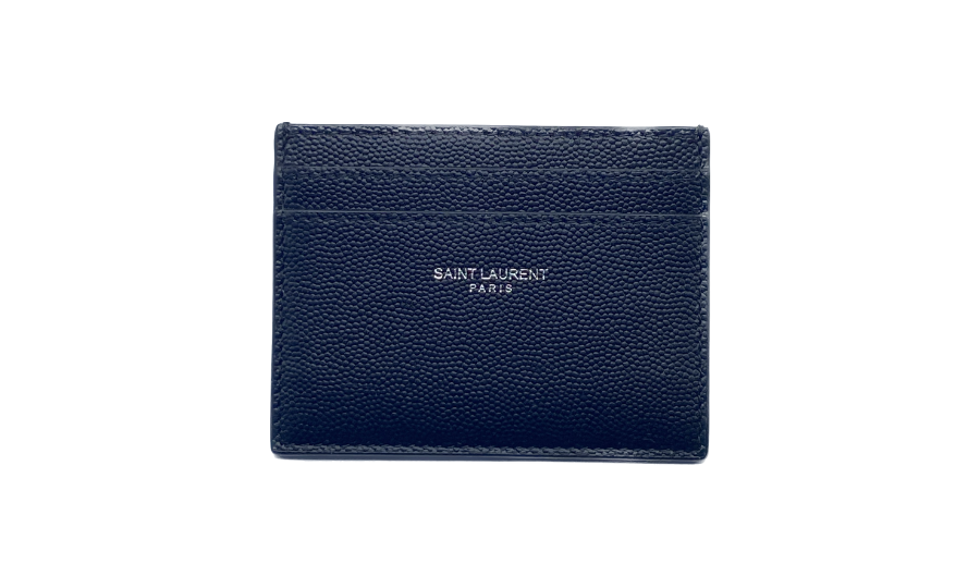 Saint Laurent Porta Carte in pelle a texture - second hand