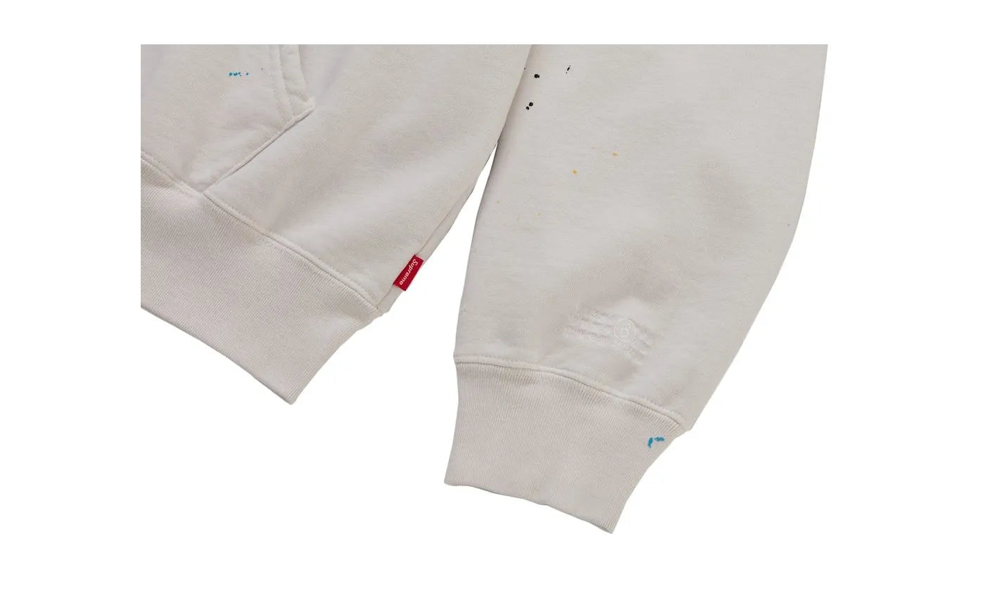 Supreme MM6 Maison Margiela Box Logo Zip Up Hooded Sweatshirt White - SUPR-SMMMBLZU-MULTI