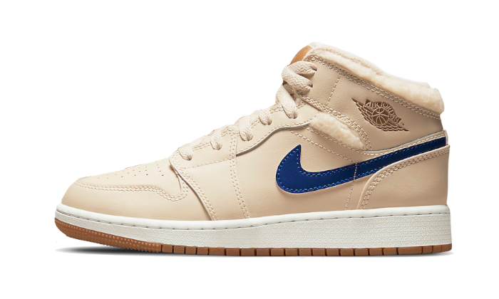 Air Jordan 1 Mid Fleece Pearl White