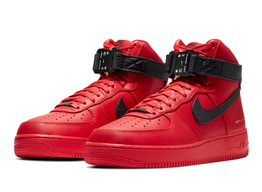 High Top Nike Air Force Red Shoes Red And Black Air Force High Top
