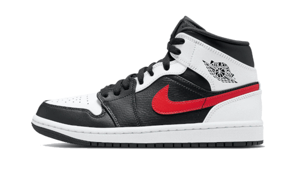 Air Jordan 1 Mid Black Chile Red White - Nuove e Autentiche al 100%