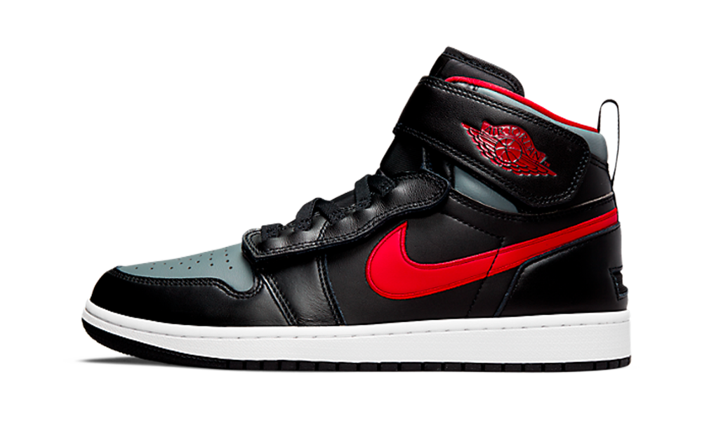 Air Jordan 1 Flyease Black Gym Red Smoke Grey