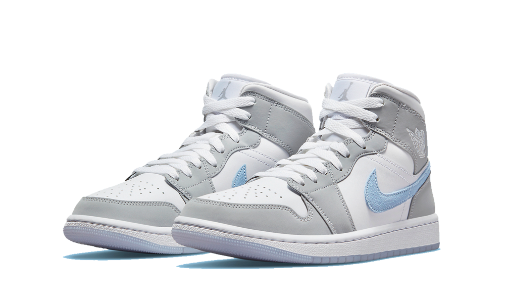 Air Jordan 1 Mid Aluminium Wolf Grey - Nuove e Autentiche al 100%
