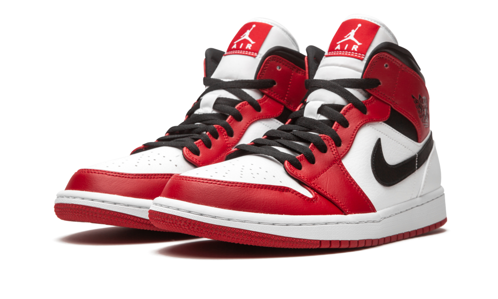 Air Jordan 1 Mid Chicago White - Nuove e Autentiche al 100%