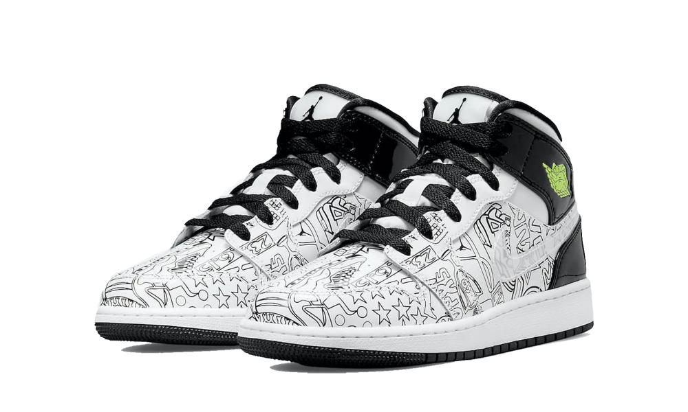 Air Jordan 1 Mid DIY - Nuove e Autentiche al 100%