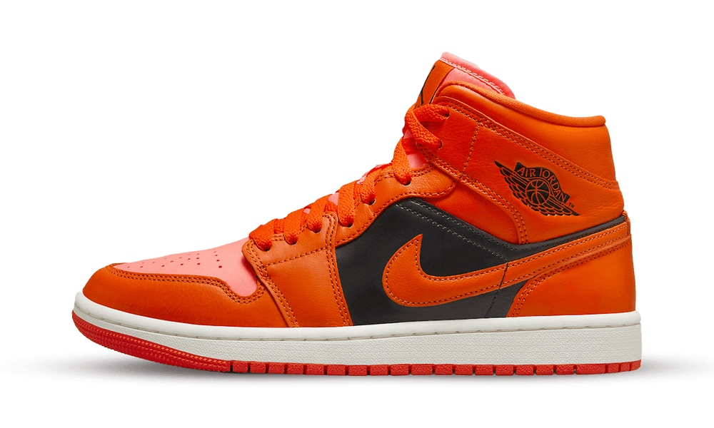 Air Jordan 1 Mid Orange Black