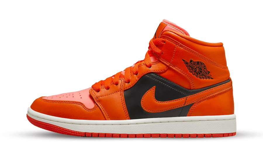 Air Jordan 1 Mid Orange Black Nuove e Autentiche al 100 Mr