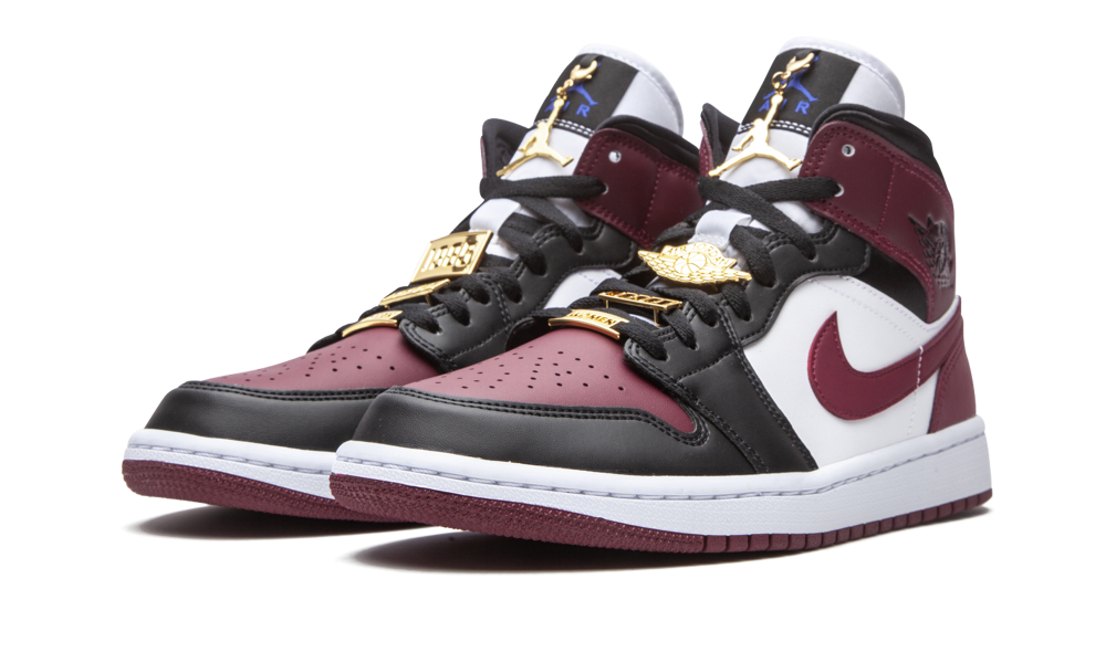 Air Jordan 1 Mid SE Black Dark Beetroot - Nuove e Autentiche al 100%