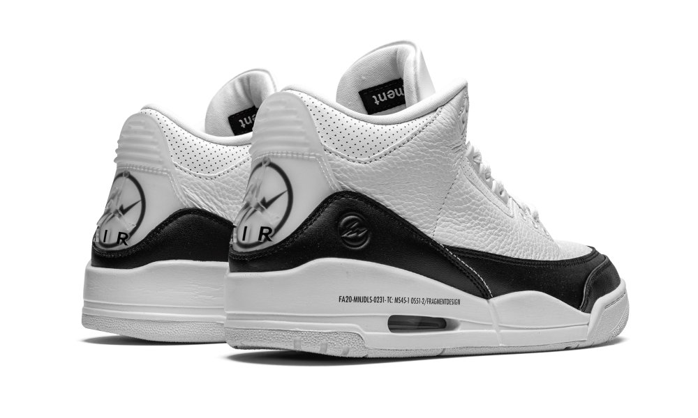 Air Jordan 3 Retro Fragment White Black - Nuove e autentiche al 100%