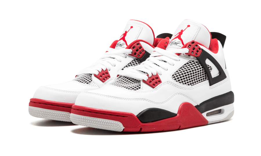 Air jordan 4 retro bianche e rosse sales