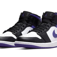 Air Jordan 1 Mid White Black Purple