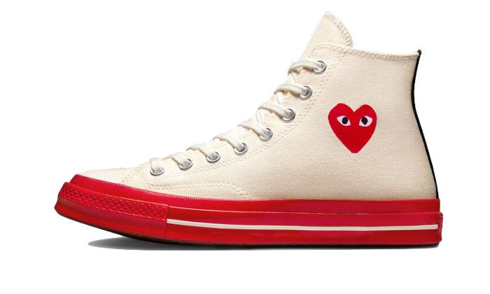 Chuck Taylor All-Star 70s Hi Comme des Garcons PLAY White Red