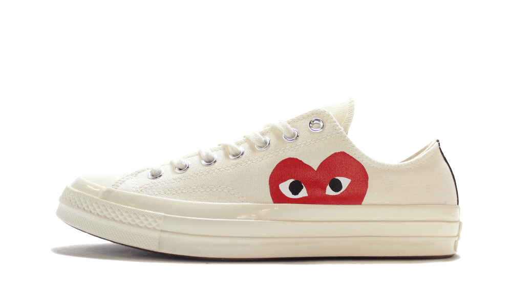 Chuck Taylor All-Star 70s Ox Comme des Garcons PLAY White - Nuove e Autentiche al 100%