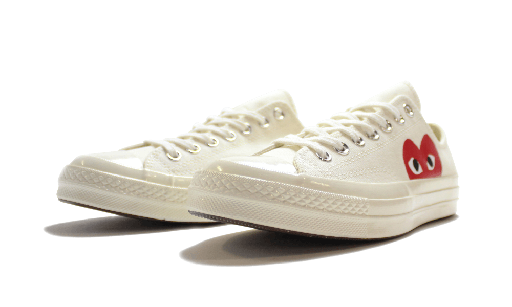 Chuck Taylor All-Star 70s Ox Comme des Garcons PLAY White - Nuove e Autentiche al 100%