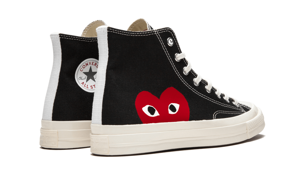 Chuck Taylor All-Star 70s Hi Comme des Garcons PLAY Black - Nuove e Autentiche al 100%