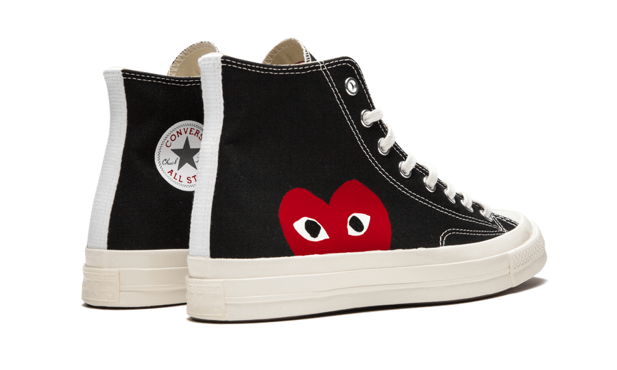 Cdg play x converse high tops clearance