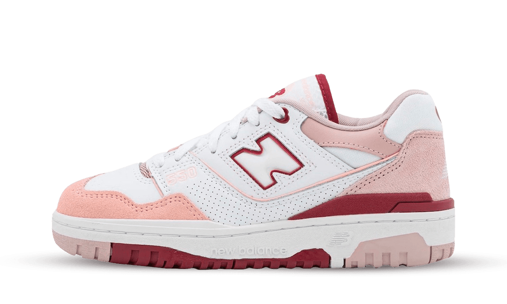 New Balance 550 White Scarlet