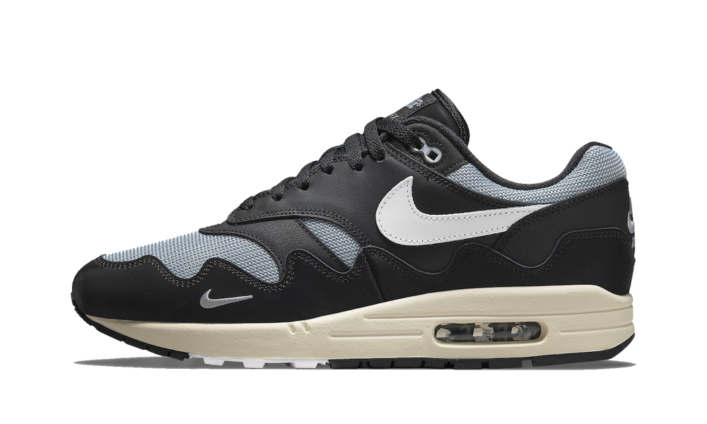 Air Max 1 Patta Waves Metallic Silver White Black