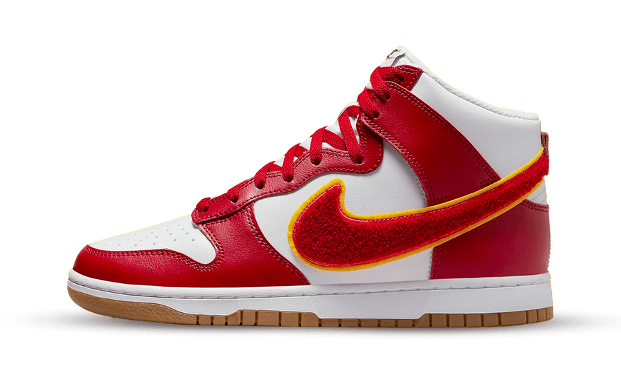 Dunk High Chenille Swoosh Red