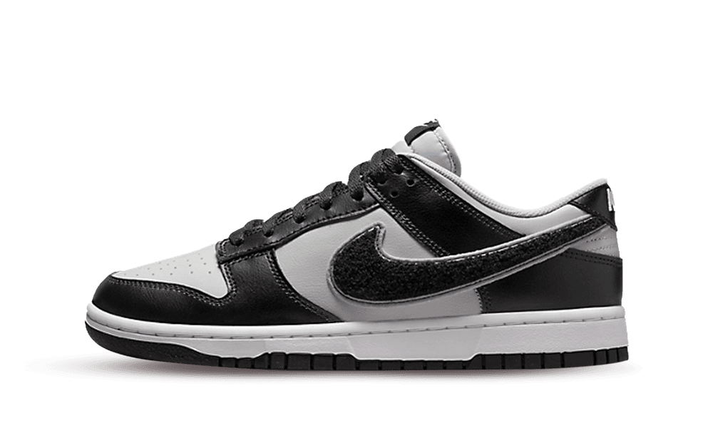 Dunk Low Chenille Swoosh Black Grey