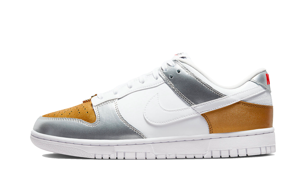 Dunk Low Gold White Silver
