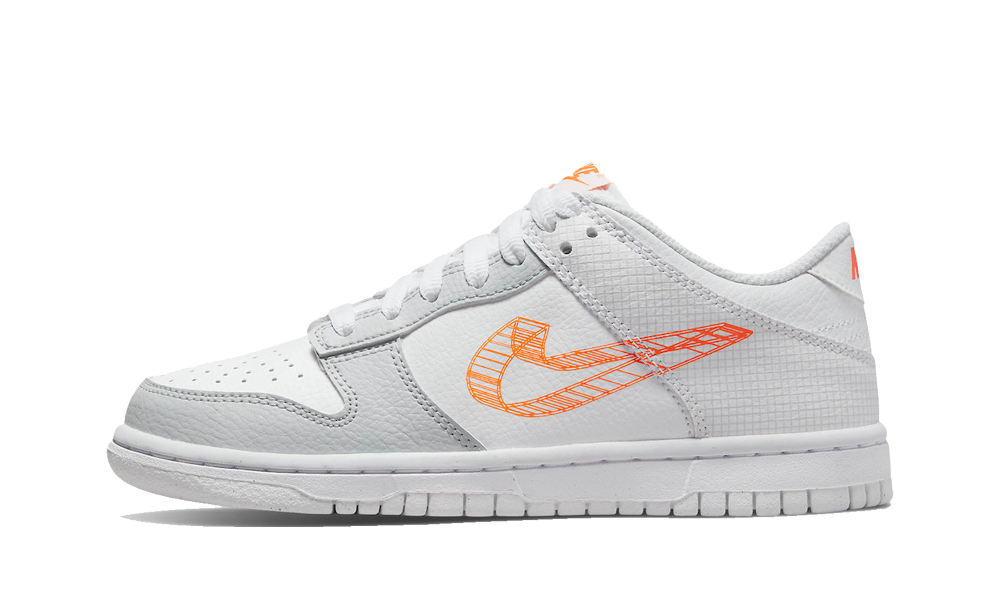 Dunk Low 3D Swoosh White Grey