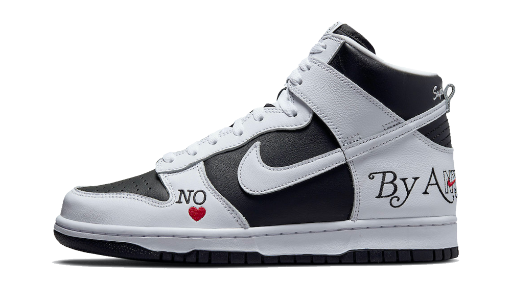 SB Dunk High Supreme By Any Means Black White