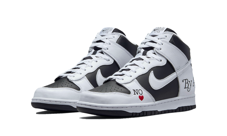 SB Dunk High Supreme By Any Means Black White